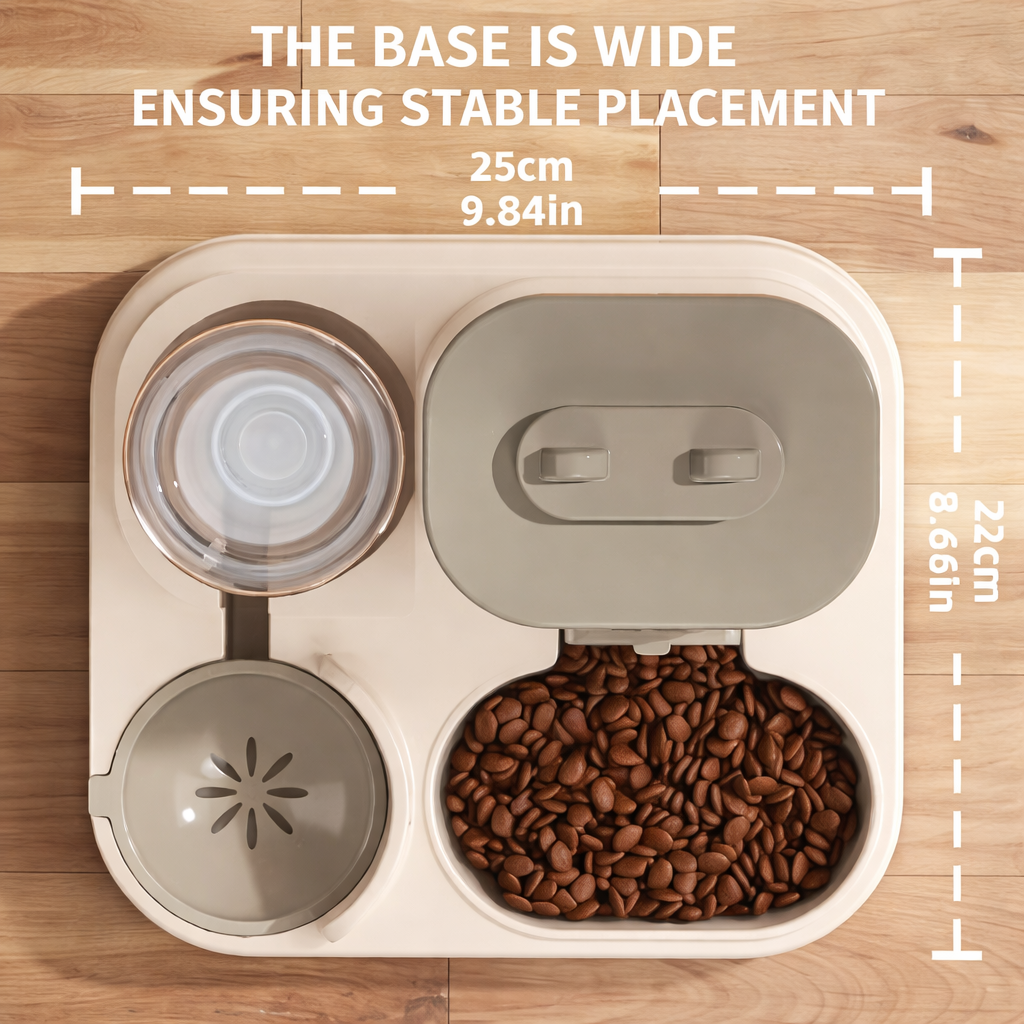 2-in-1 Automatic Pet Feeder with Water Dispenser – Integrated Food & Water System