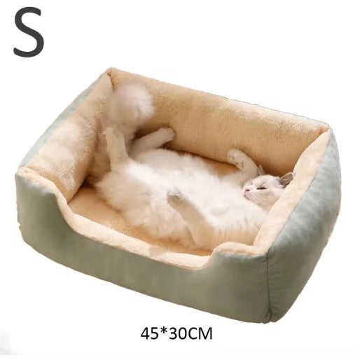 Cozy Pet Bed for Cats & Dogs – Soft Cushion Basket House