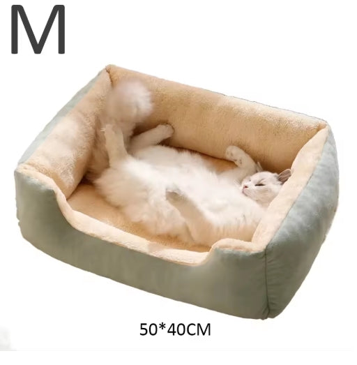 Cozy Pet Bed for Cats & Dogs – Soft Cushion Basket House