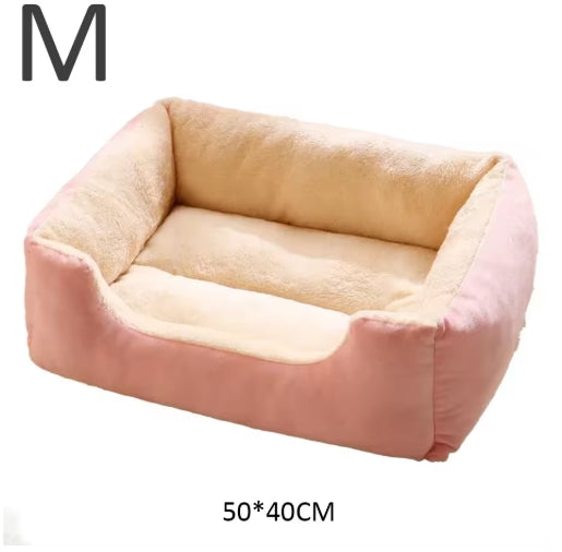 Cozy Pet Bed for Cats & Dogs – Soft Cushion Basket House