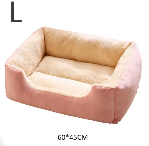 Cozy Pet Bed for Cats & Dogs – Soft Cushion Basket House