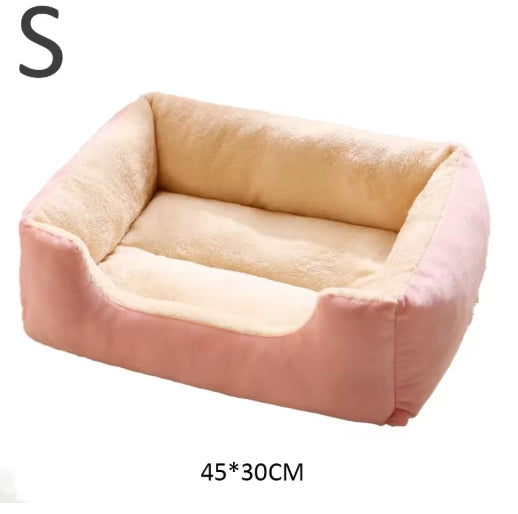Cozy Pet Bed for Cats & Dogs – Soft Cushion Basket House