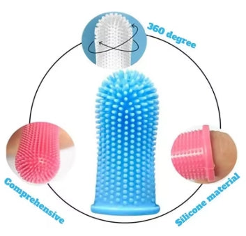 Soft Silicone Pet Finger Toothbrush for Teeth Cleaning