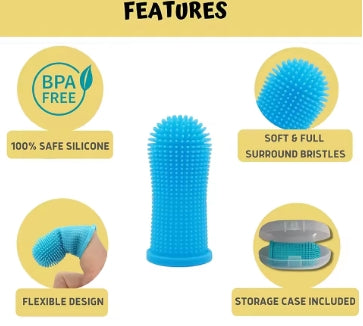 Soft Silicone Pet Finger Toothbrush for Teeth Cleaning