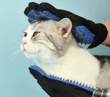 Silicone Pet Grooming Gloves – Dog & Cat Deshedding Brush