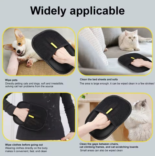 Pet Hair Remover Grooming Glove – Deshedding Brush for Dogs, Cats, and Rabbits