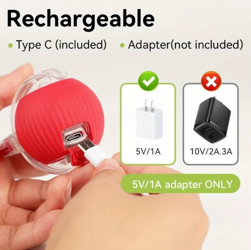 Rechargeable Smart Cat Ball – Interactive Moving Tail Toy