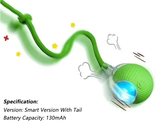 Rechargeable Smart Cat Ball – Interactive Moving Tail Toy